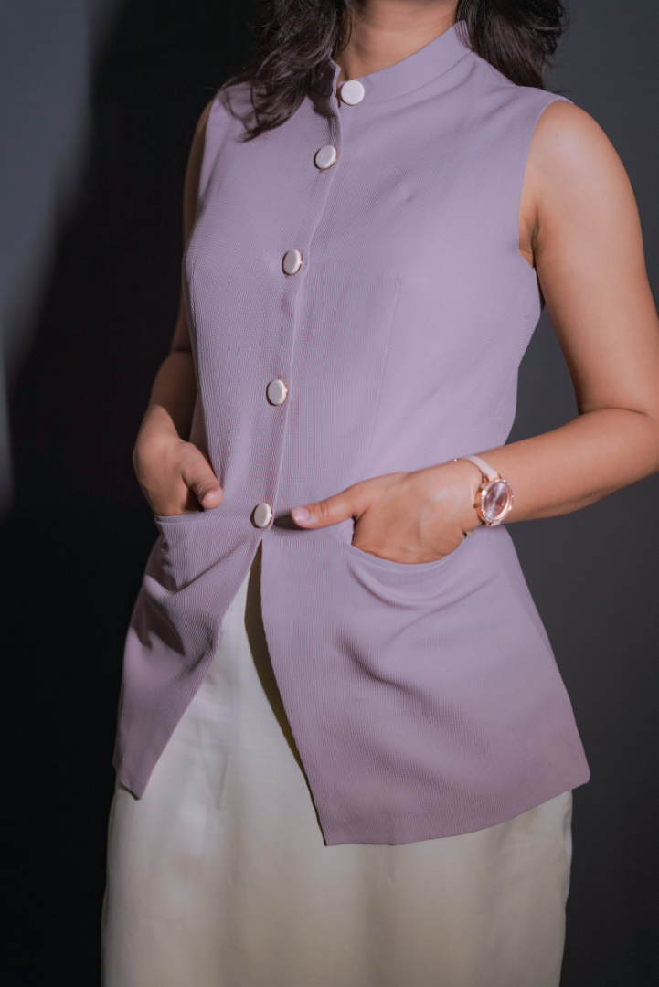 Solid Blazer Vest