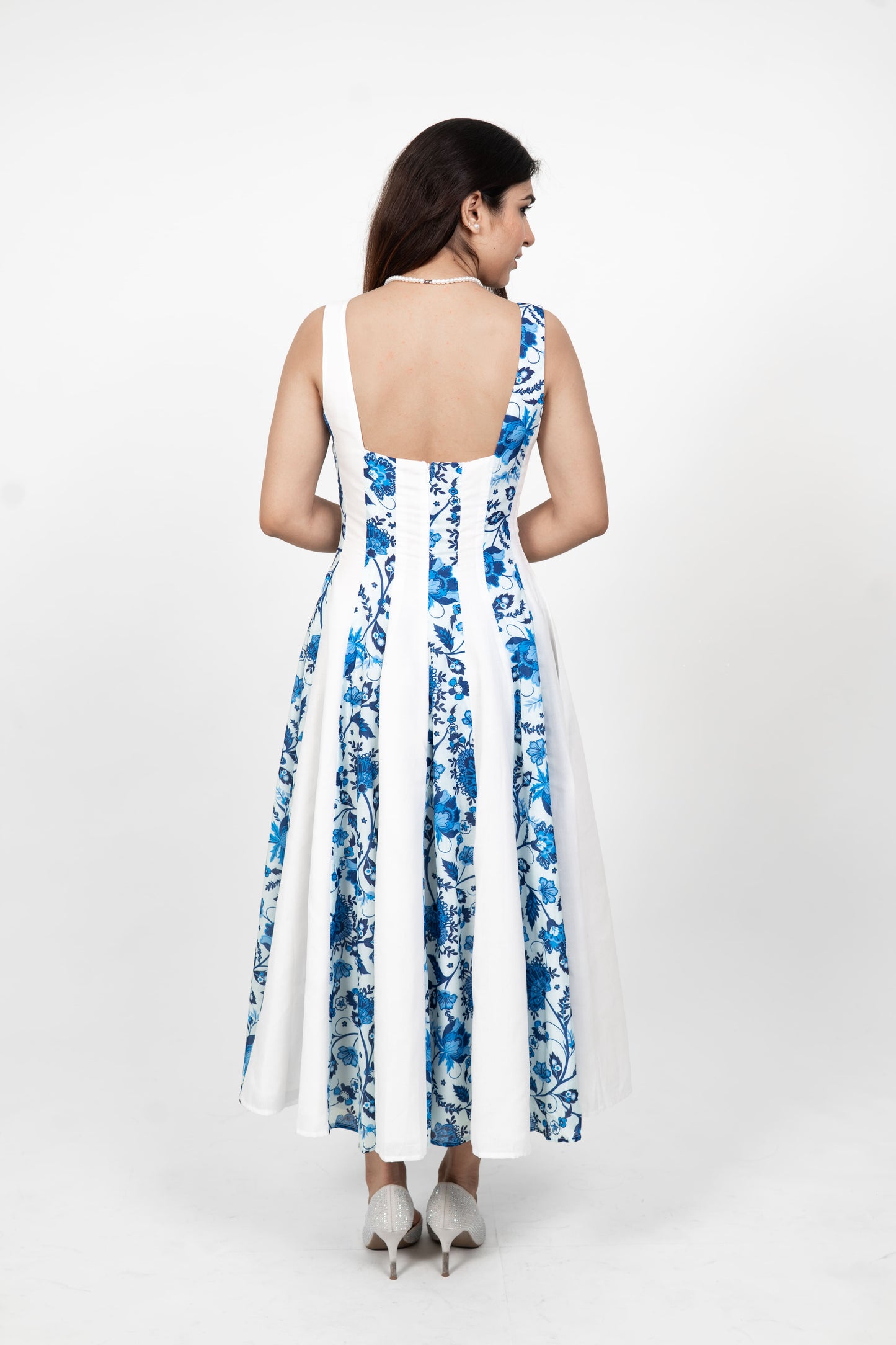 Aura Indigo Floral Dress