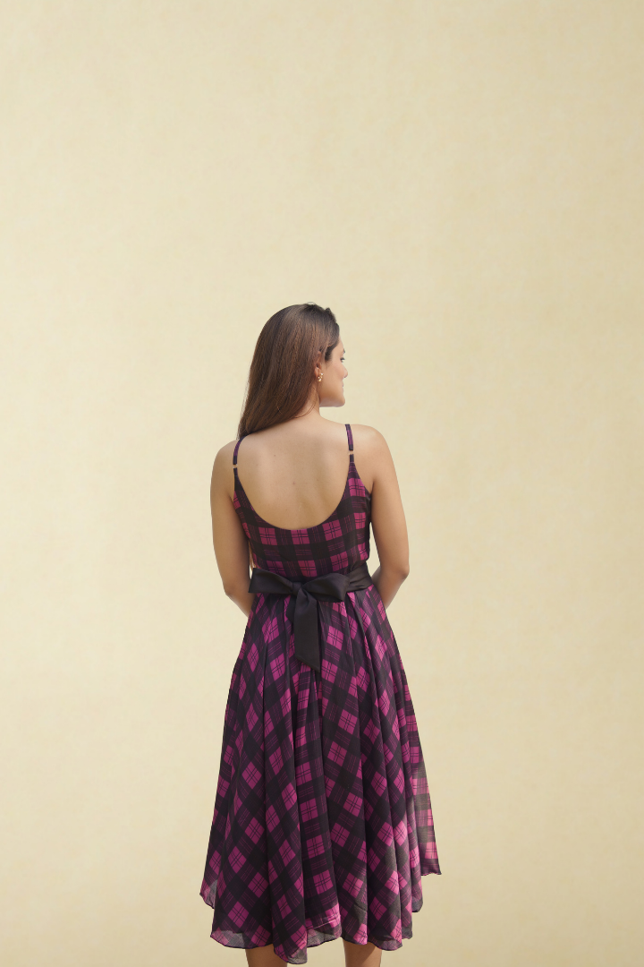 Retro Plaid Summer Dress