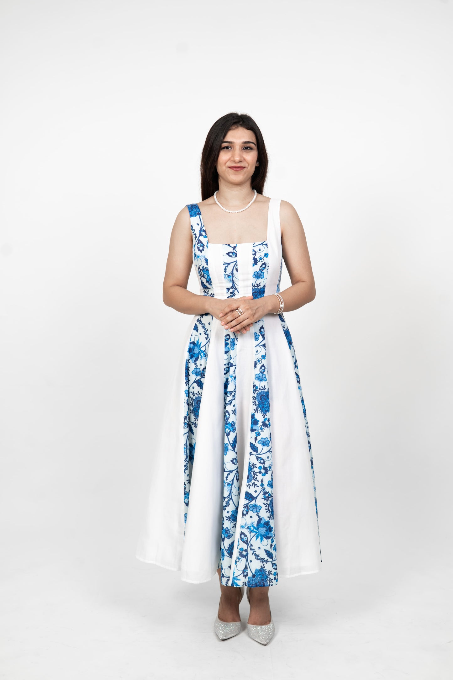 Aura Indigo Floral Dress